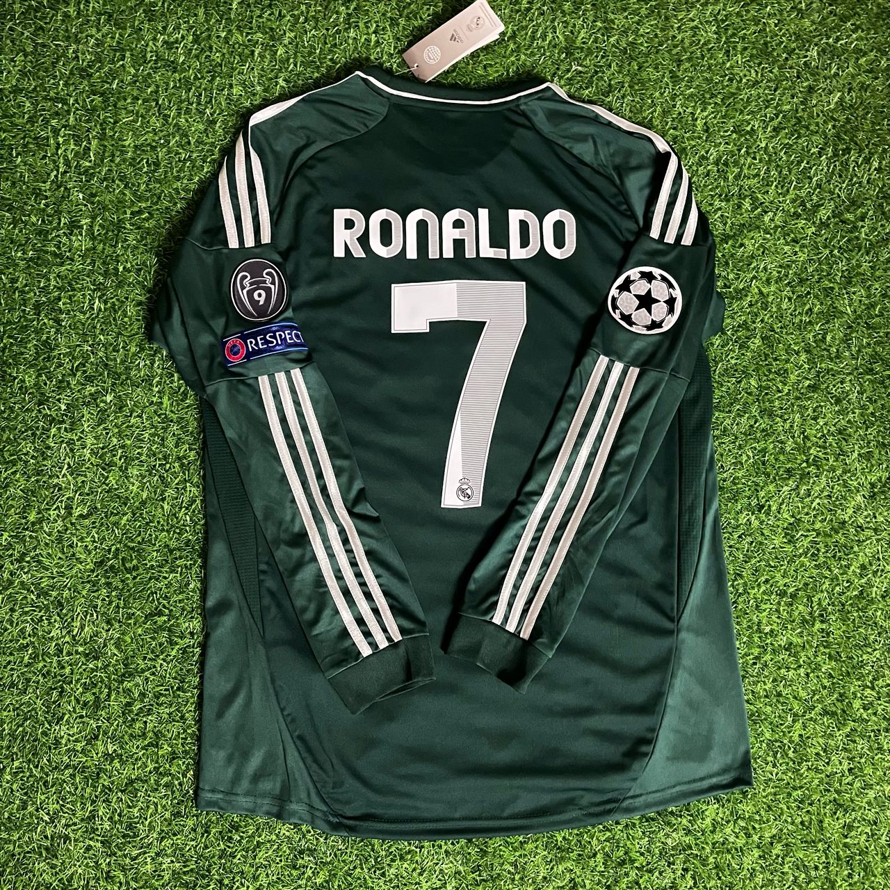 Cristiano Ronaldo CR7 Real Madrid 2012 - 2013 Champions League Long Sleeve Football Jersey Kit