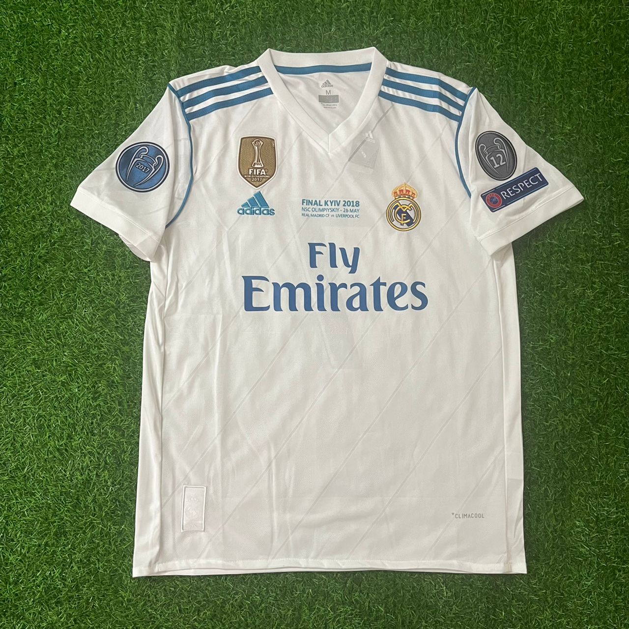 Cristiano Ronaldo CR7 Real Madrid 2018 Final Kyiv Champions League Football Jersey Kit