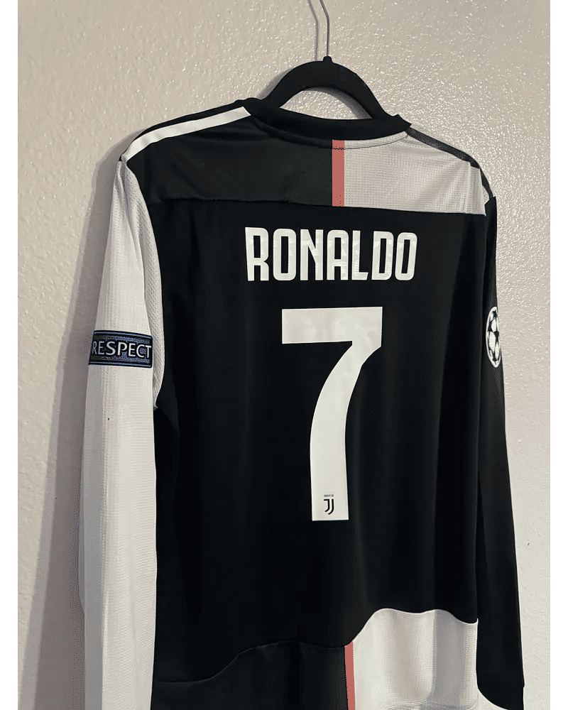 Cristiano Ronaldo Juventus Long Sleeve 2019 2020 Retro Football Jersey Kit