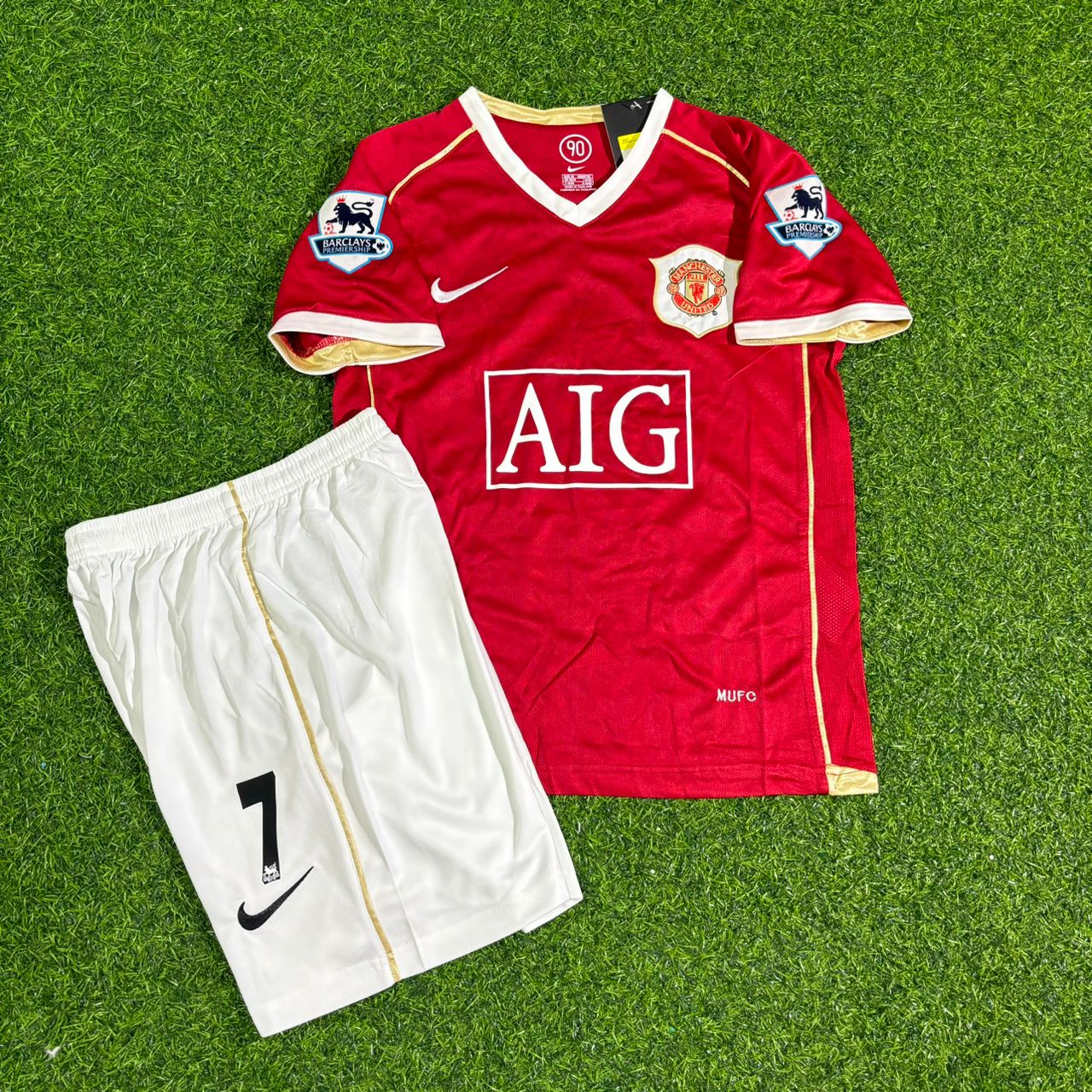 Cristiano Ronaldo #7 Manchester United 2006-2007 Kids Home Football Jersey Kit