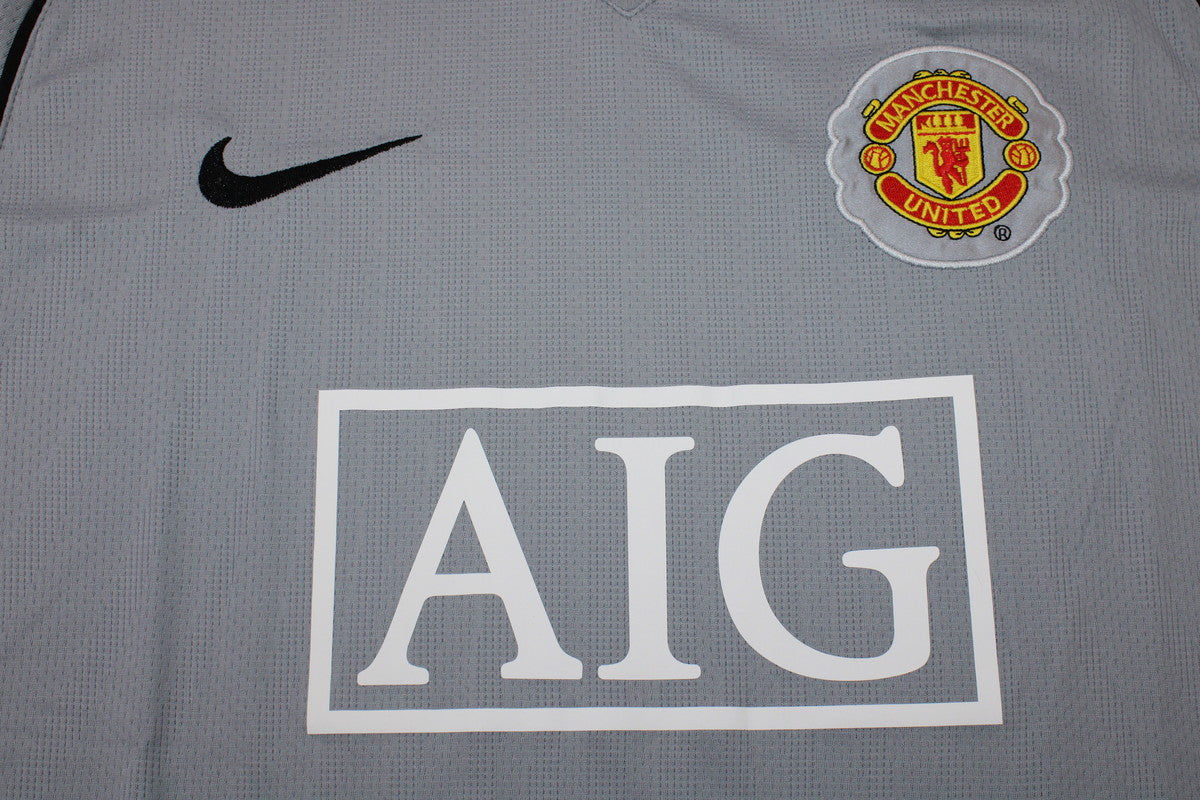 Cristiano Ronaldo Manchester United 2007 2008 Grey Retro Football Jersey Kit