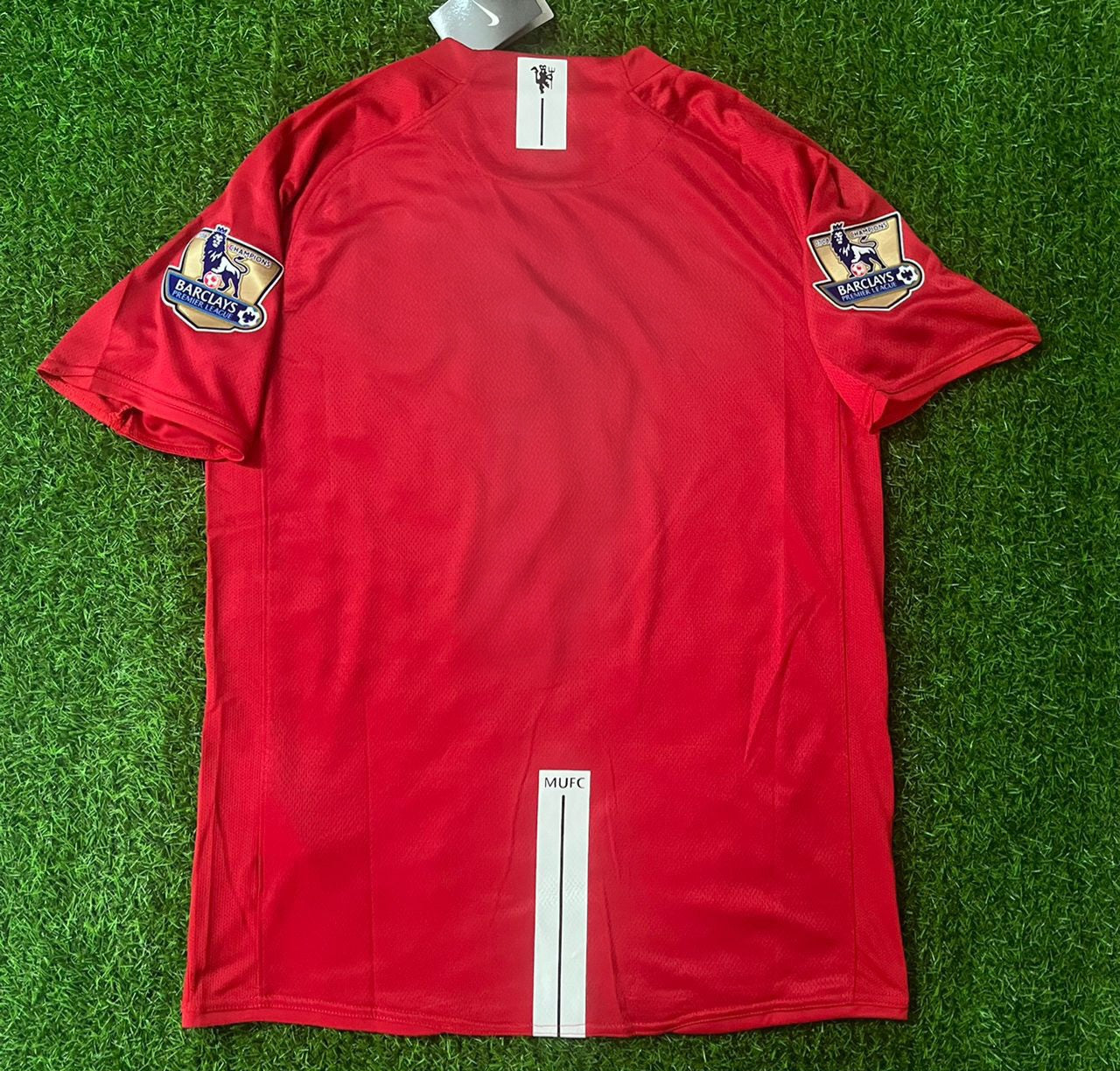 Manchester United 2007 2008 EPL Retro Red Football Jersey