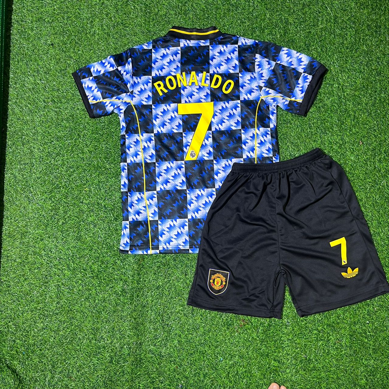 Cristiano Ronaldo Manchester United Combo Color Children Set Retro Football Jersey Kit