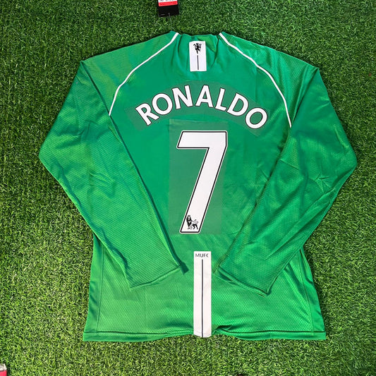 Cristiano Ronaldo Manchester United Retro Long Sleeve Football Jersey Kit