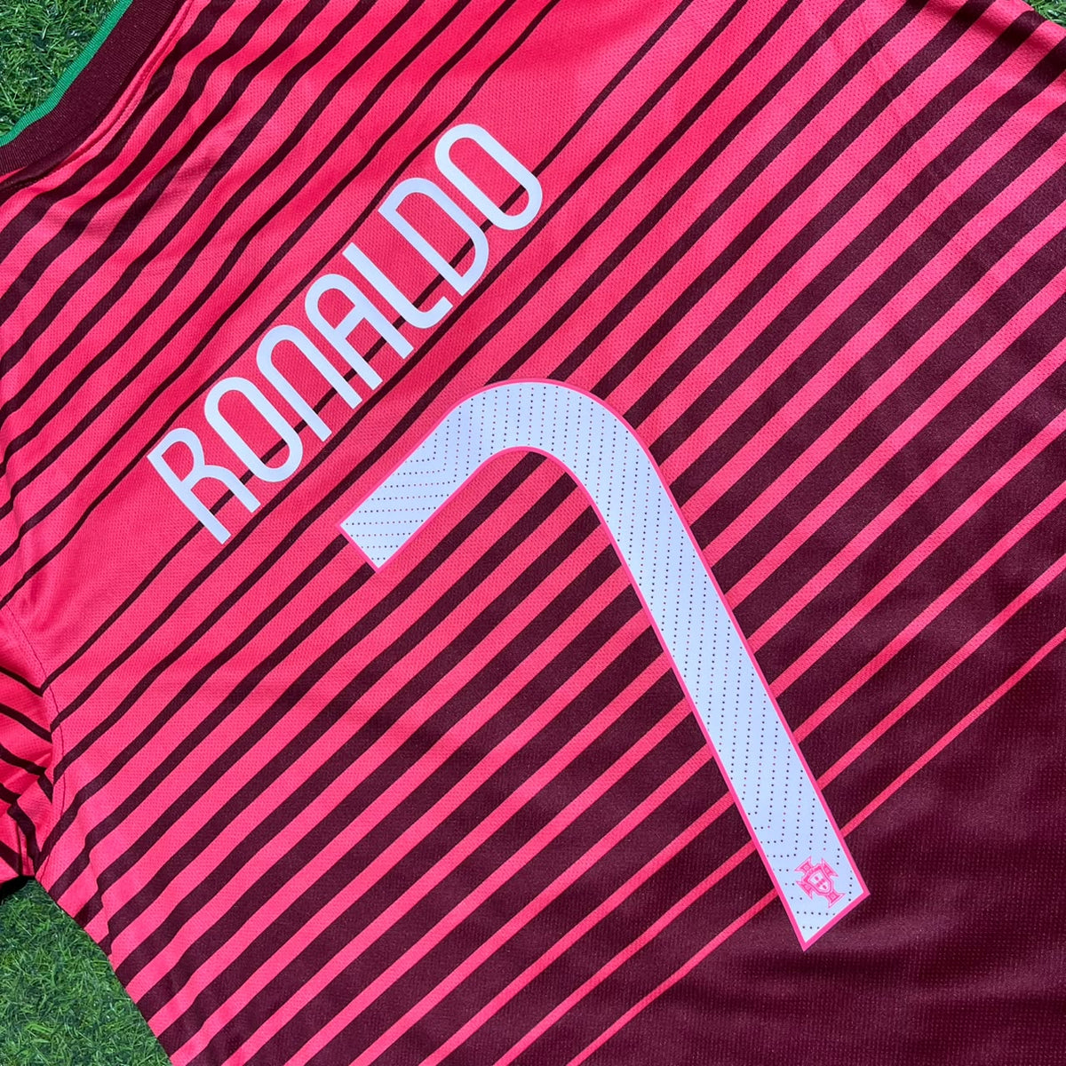 Portugal World Cup 2014 Cristiano Ronaldo Home Red Long Sleeve Retro Football Jersey