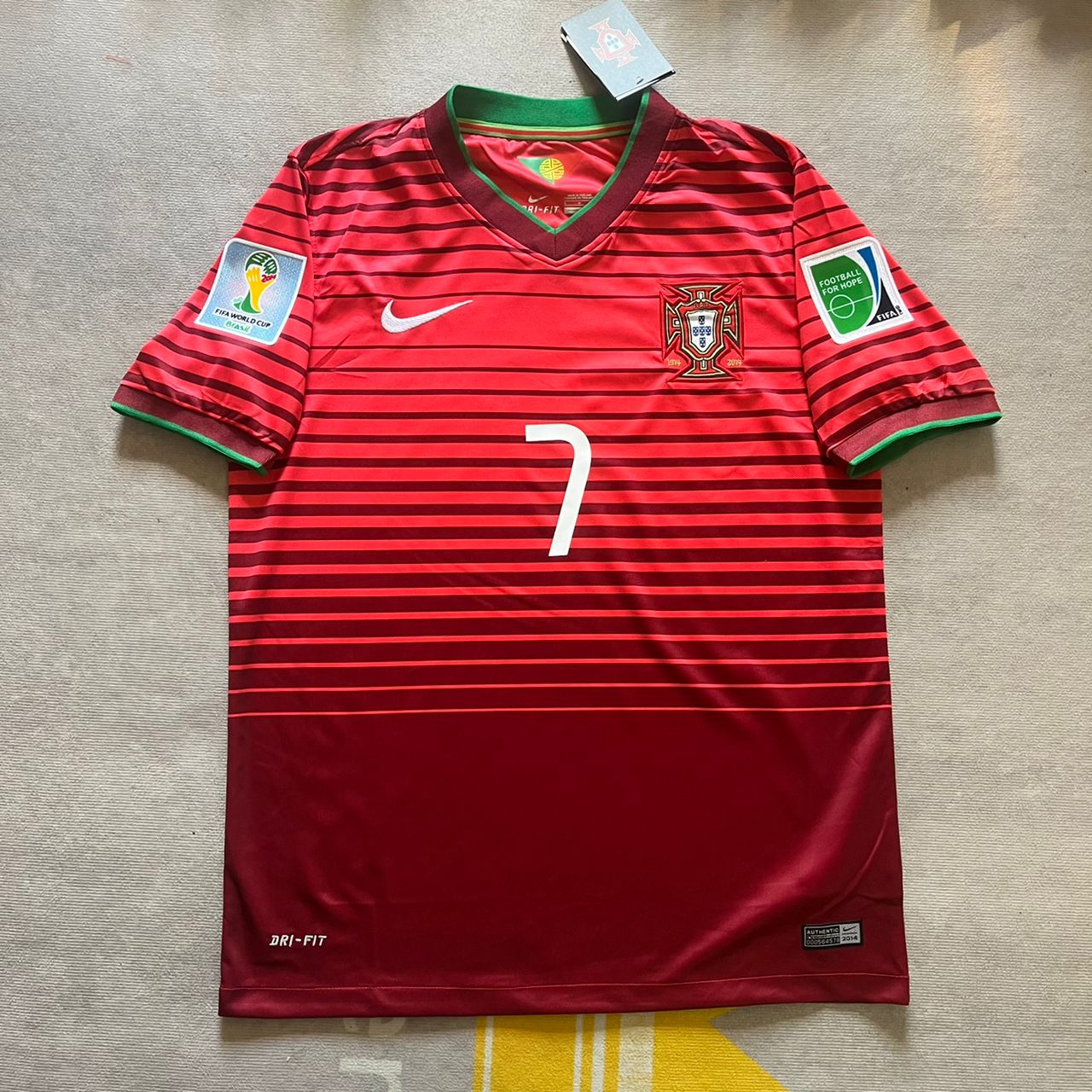 Cristiano Ronaldo Portugal 2014 World Cup Retro Football Jersey Kit