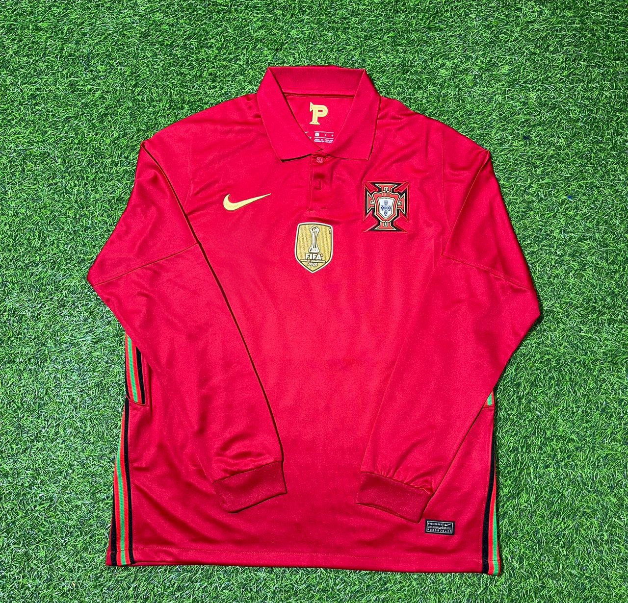 Portugal EURO 2020 Pepe Long Sleeve Football Jersey Kit