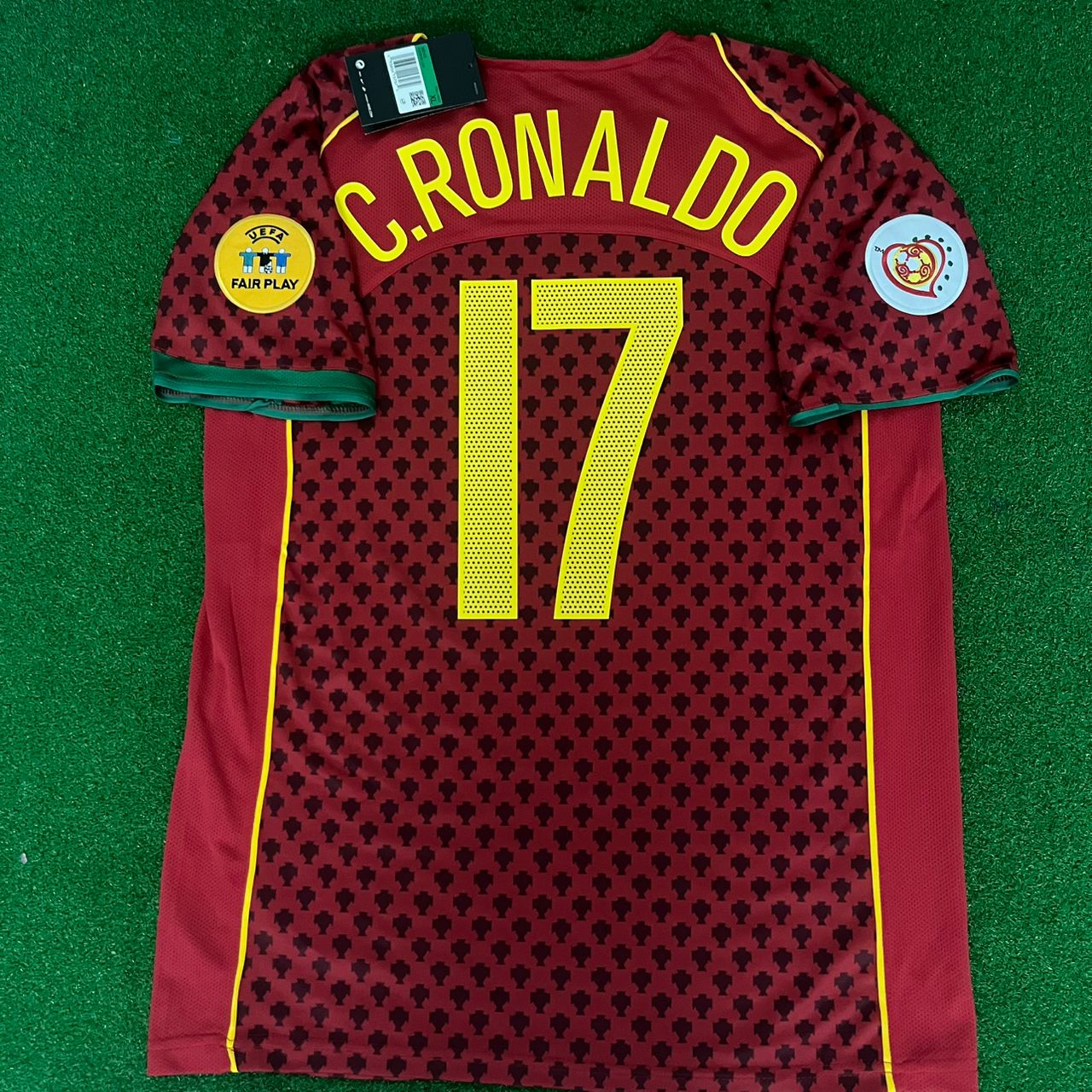 Cristiano Ronaldo Portugal EURO 2004 Retro Football Jersey Kit
