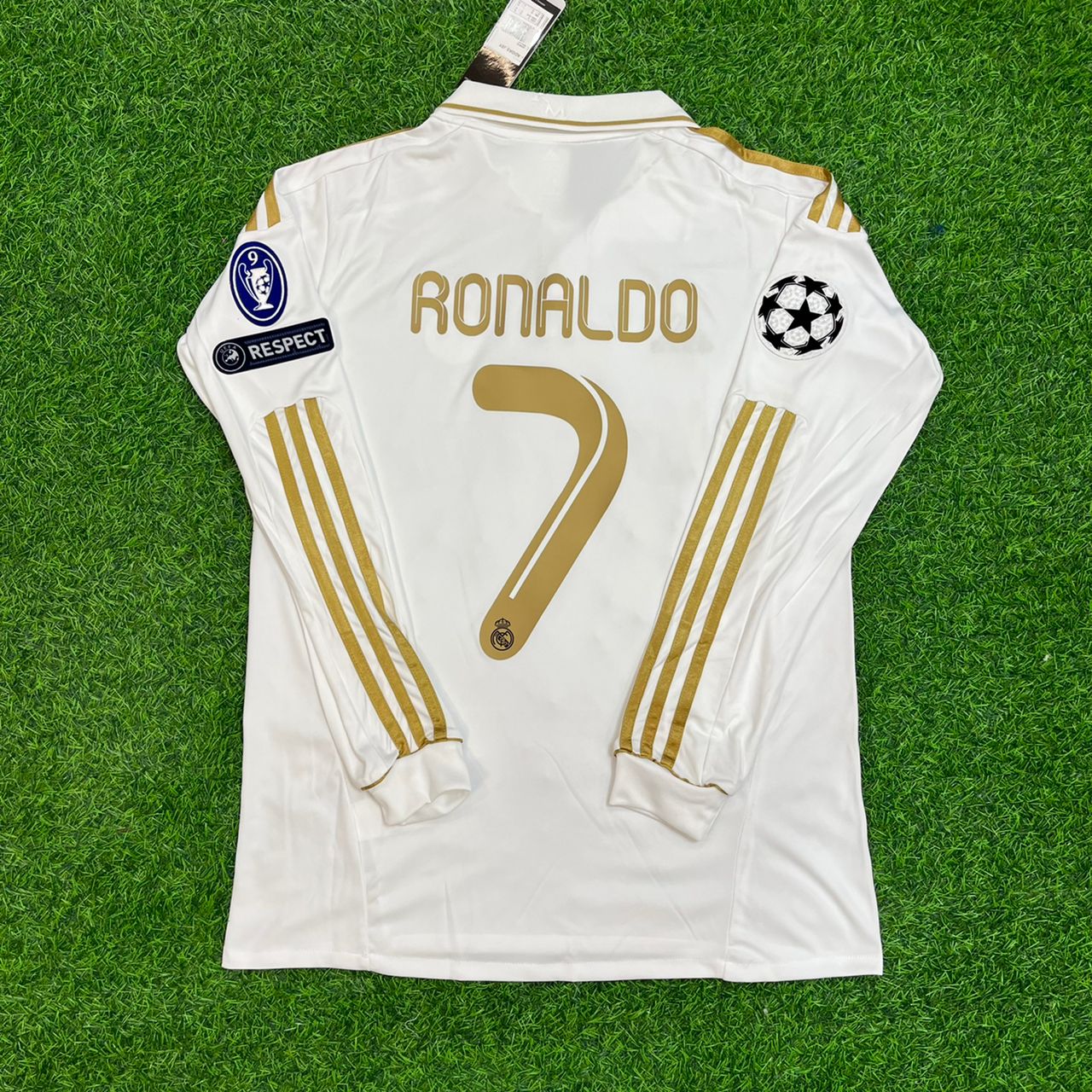 Cristiano Ronaldo Real Madrid 2011 - 2012 Champions League Long Sleeve Football Jersey Kit