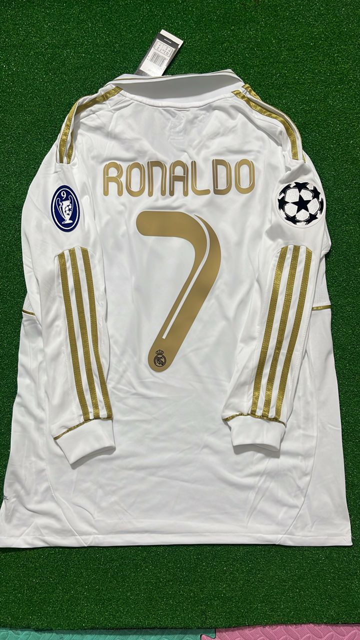 Cristiano Ronaldo Real Madrid 2011 - 2012 Champions League Long Sleeve Football Jersey Kit