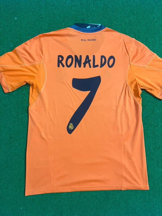 Cristiano Ronaldo Real Madrid 2013 - 2014 Orange Soccer Football Jersey Kit