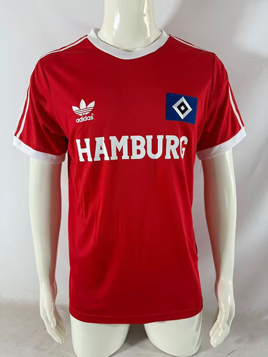 HSV 1974-75 Rotes Heimtrikot Fusball Hamburger SV Retro Soccer Kit Football Jersey