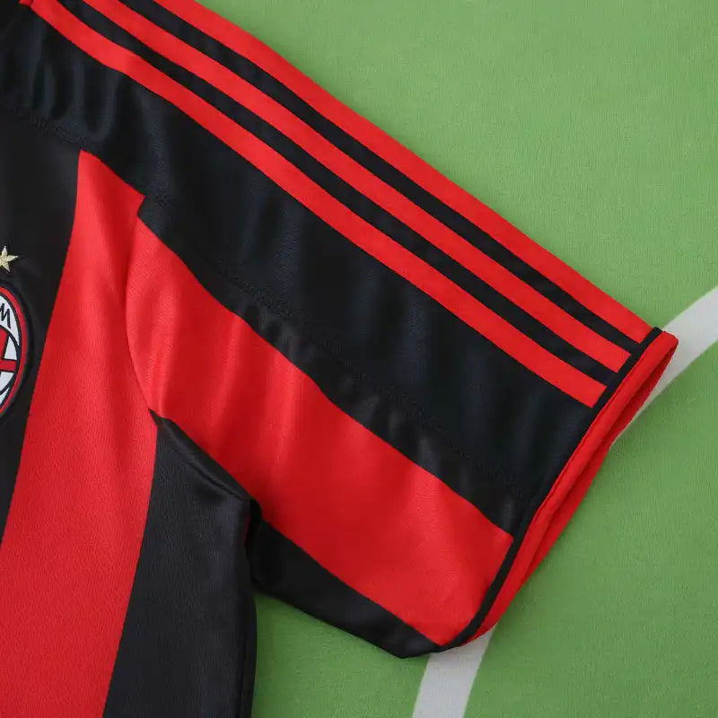 03/04 AC Milan Season Home Black And Red Retro Jersey Trikot Soccer Kit