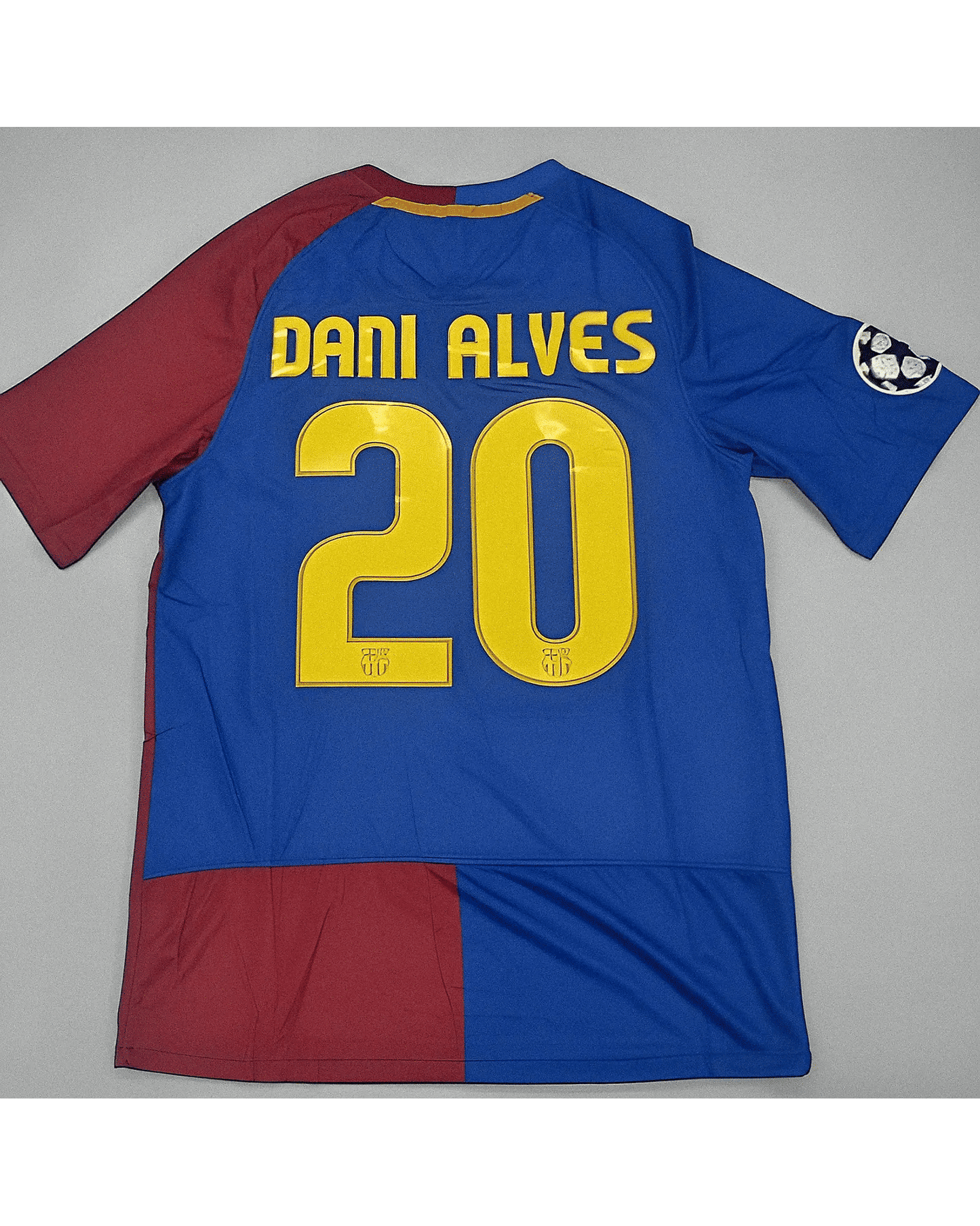 Daniel Alves Barcelona 2009 Roma Final Retro Football Jersey Kit