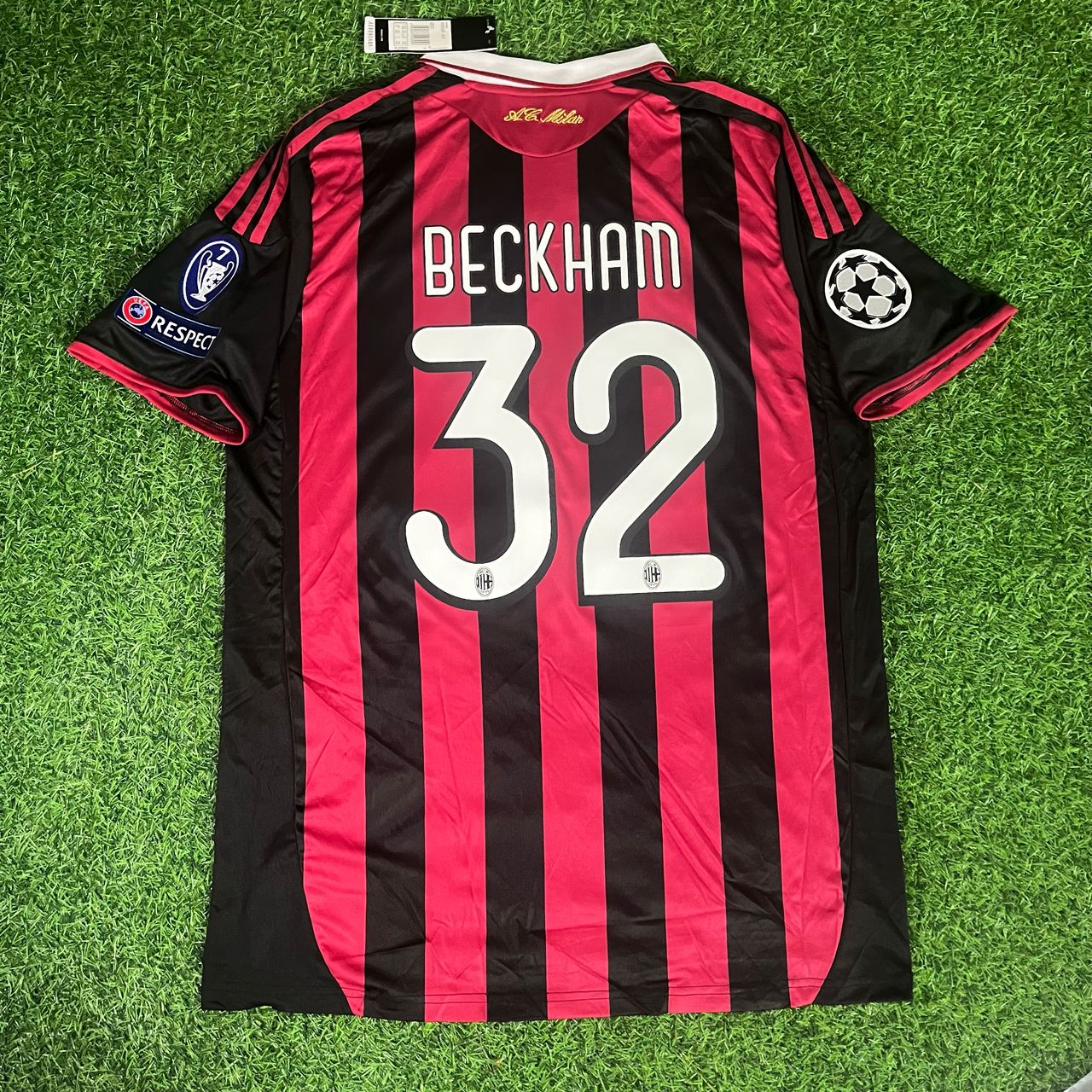 David Beckham 2011 AC Milan Retro Jersey Maillot Trikot Maglia