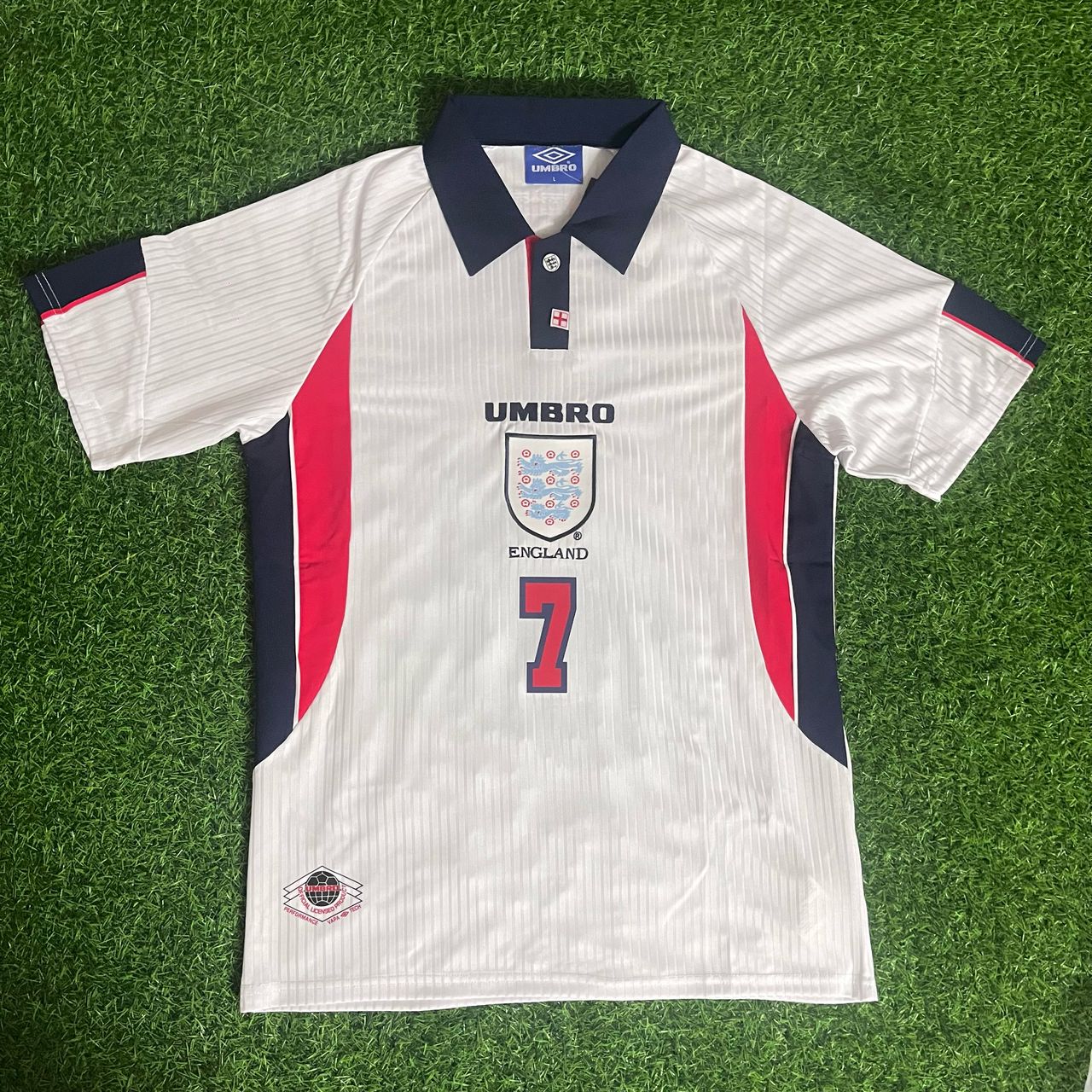 David Beckham England 1998 World Cup Retro Football Jersey Kit