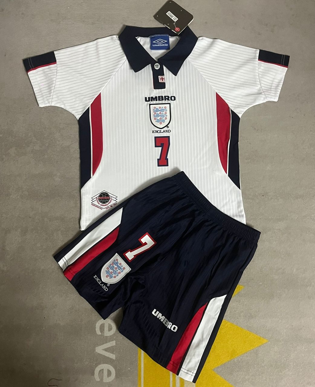 David Beckham England Retro Kids kit Kindertrikot maillot enfant kindertrui