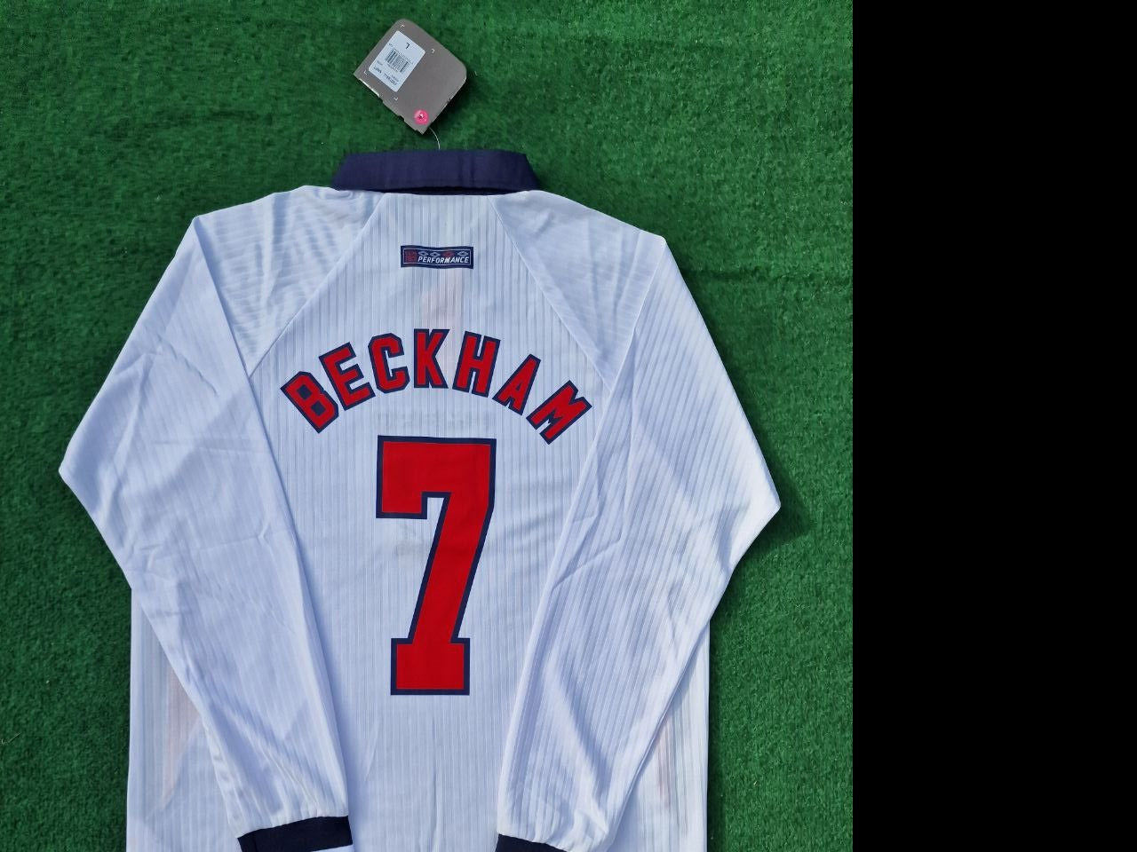 David Beckham England 1998 World Cup Long Sleeves Retro Football Jersey Kit