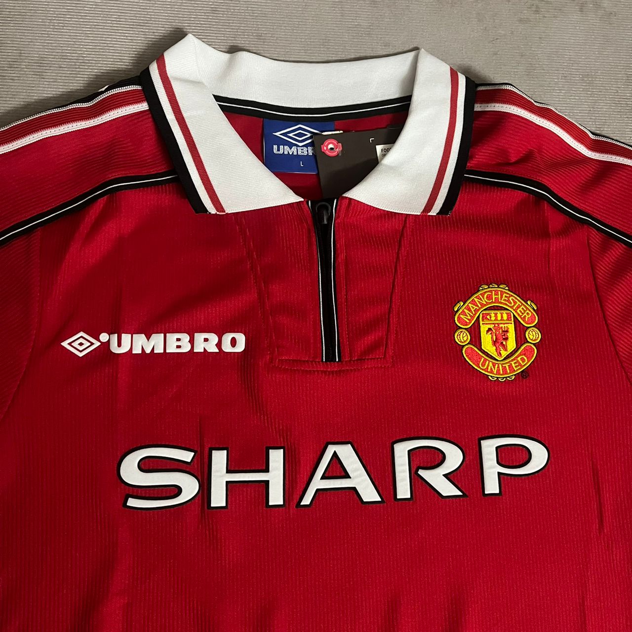 Manchester Paul Scholes United 1999 Red Retro Jersey Maillot Trikot Maglia Soccer Kit