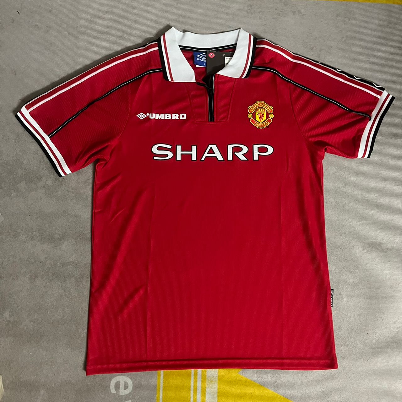 Manchester Paul Scholes United 1999 Red Retro Jersey Maillot Trikot Maglia Soccer Kit