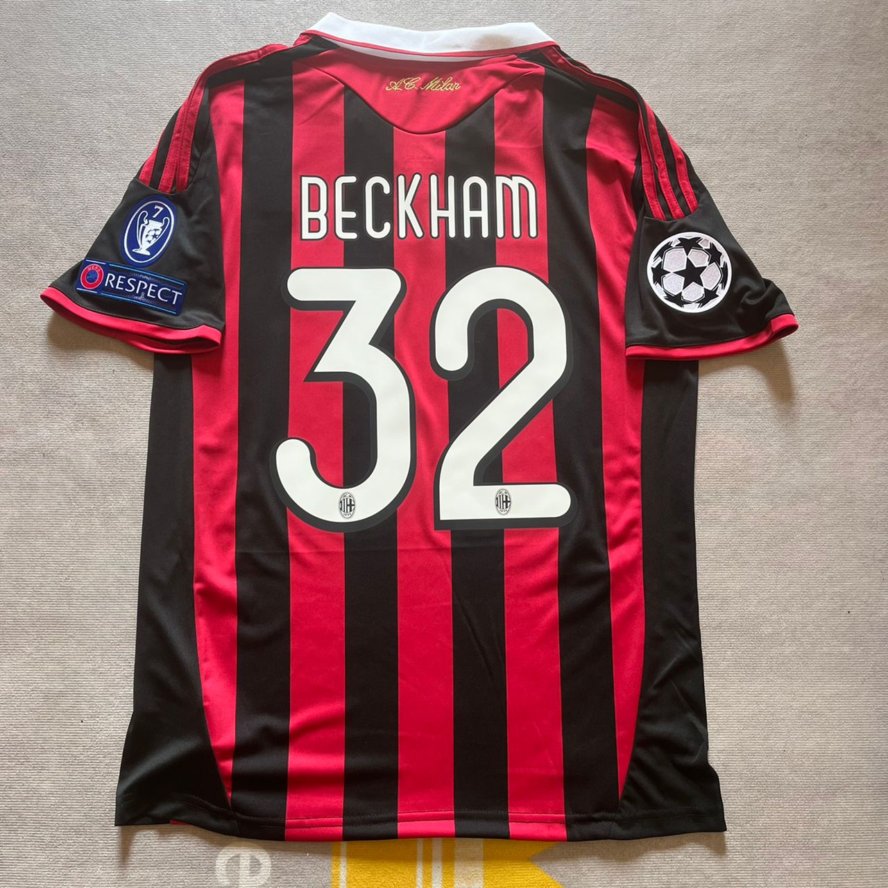 David Beckham 23 - AC Milan 2009-2010 Kit Jersey Trikot Maillot