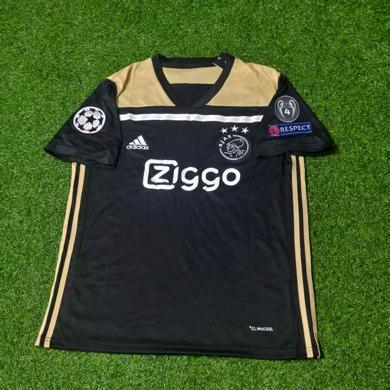 David Neres Ajax 2018 2019 Champions League Black Retro Football Jersey Kit