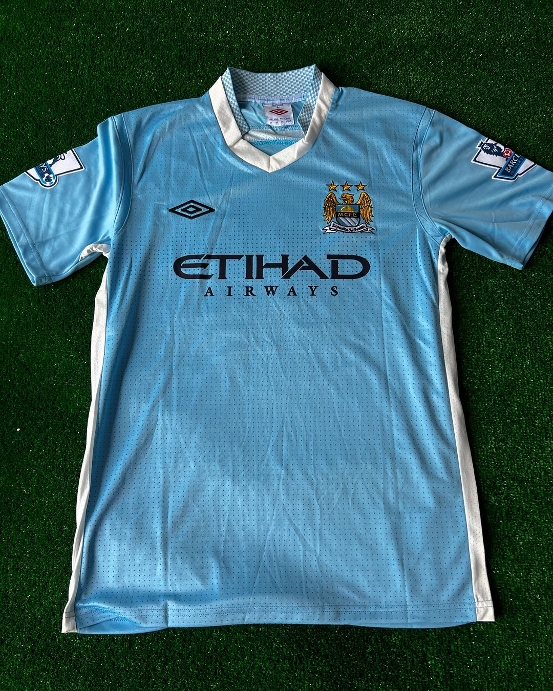 David Silva Manchester City 2011 2012 Season Retro Football Jersey Kit