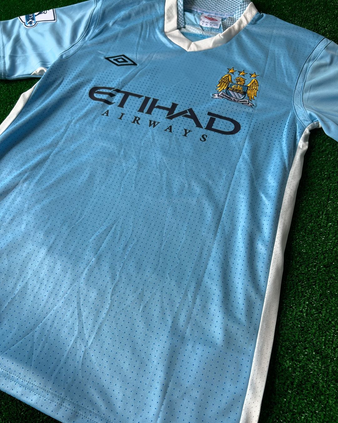 David Silva Manchester City 2011 2012 Season Retro Football Jersey Kit