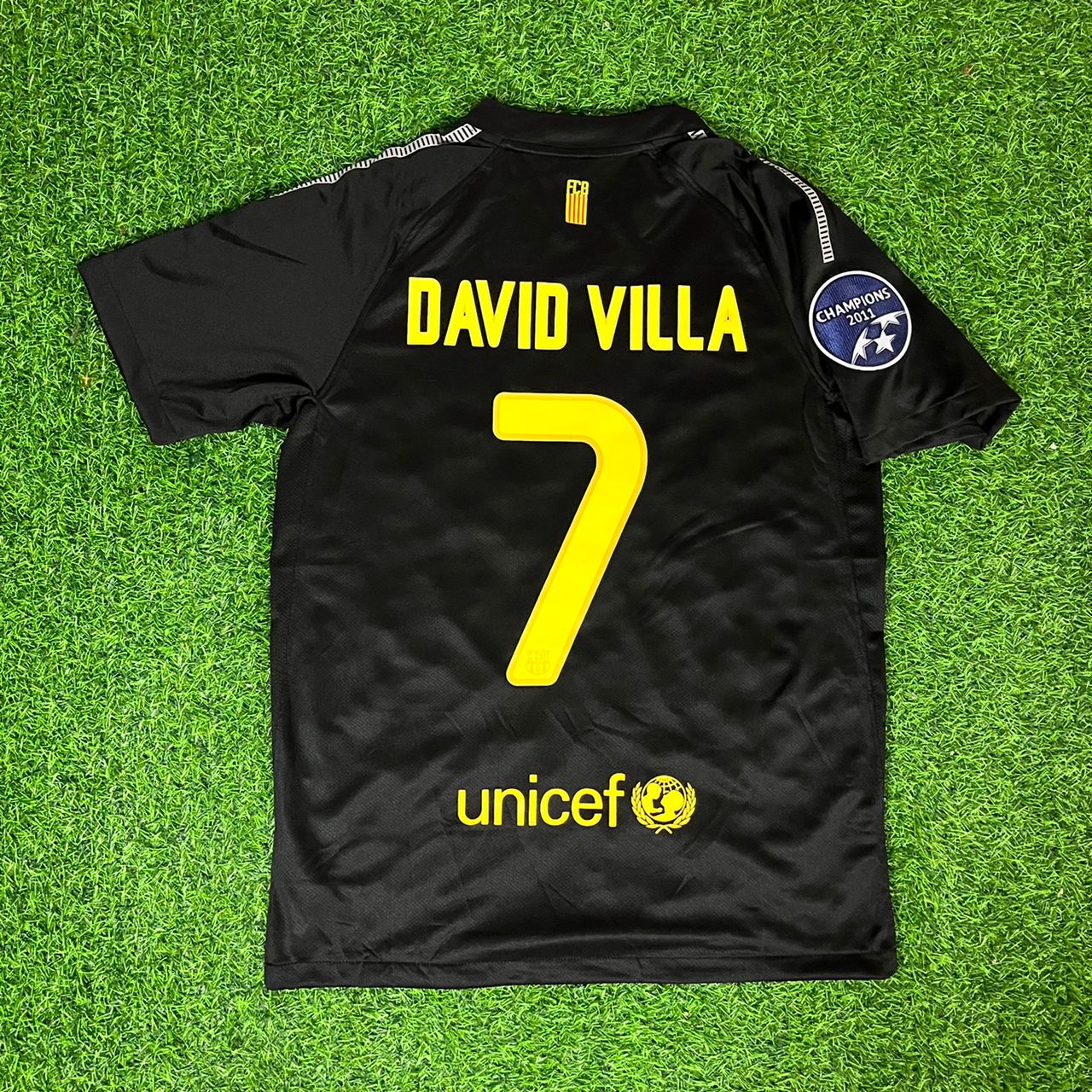 David Villa Barcelona 2011/12 Retro Football Jersey Kit
