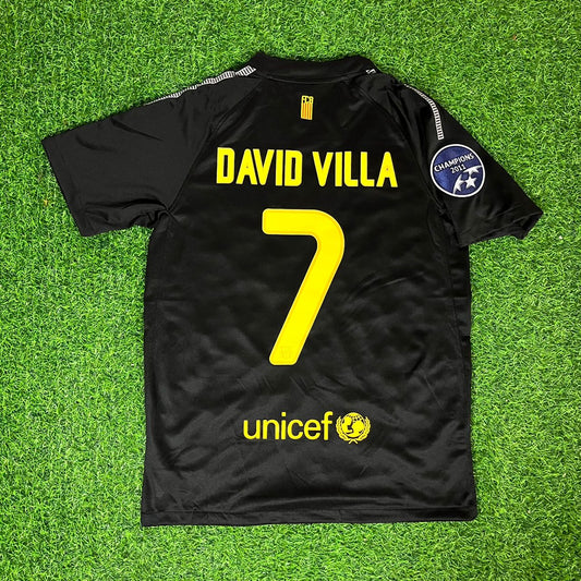 David Villa Barcelona 2011/12 Retro Football Jersey Kit