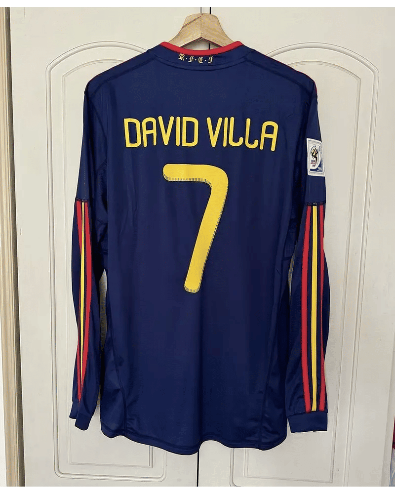 David Villa - Spain 2010 World Cup Final Retro Football Jersey Kit