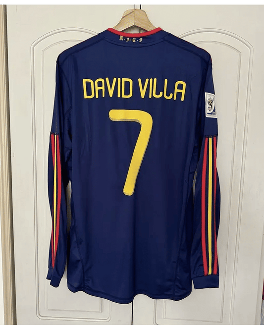David Villa - Spain 2010 World Cup Final Retro Football Jersey Kit
