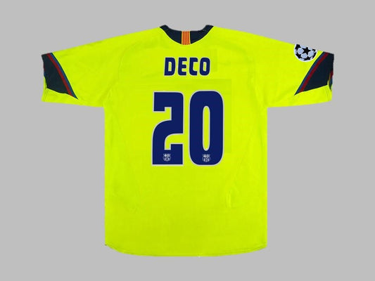 Deco #20 Barcelona 2005 2006 Retro Football Jersey Kit