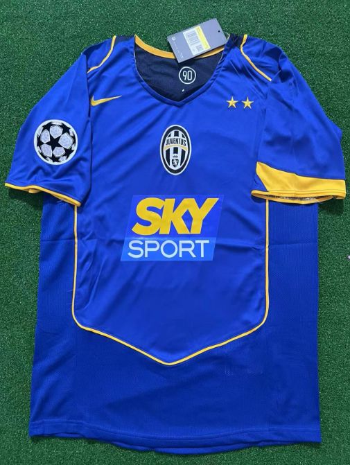 Juventus Pavel Nedved 2004-2005 Blue Retro Jersey Soccer Kit | Trikot | Maillot Soccer Kit