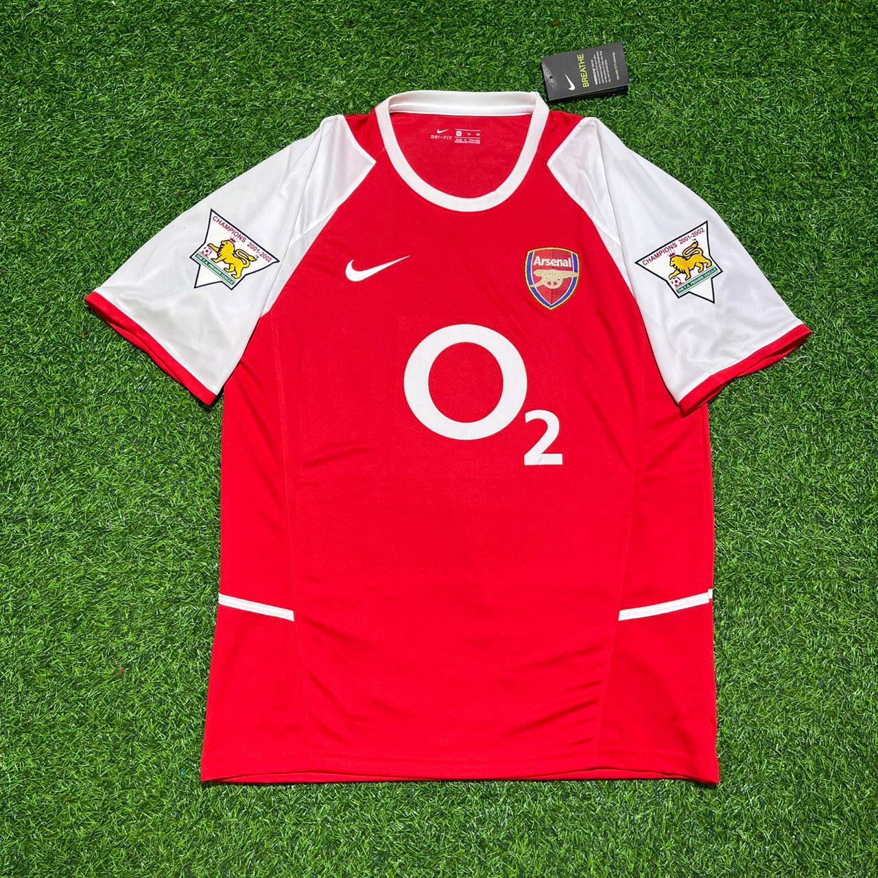 Dennis Bergkamp 10 Arsenal 2002/03 EPL Patch Home Retro Football Jersey Collection