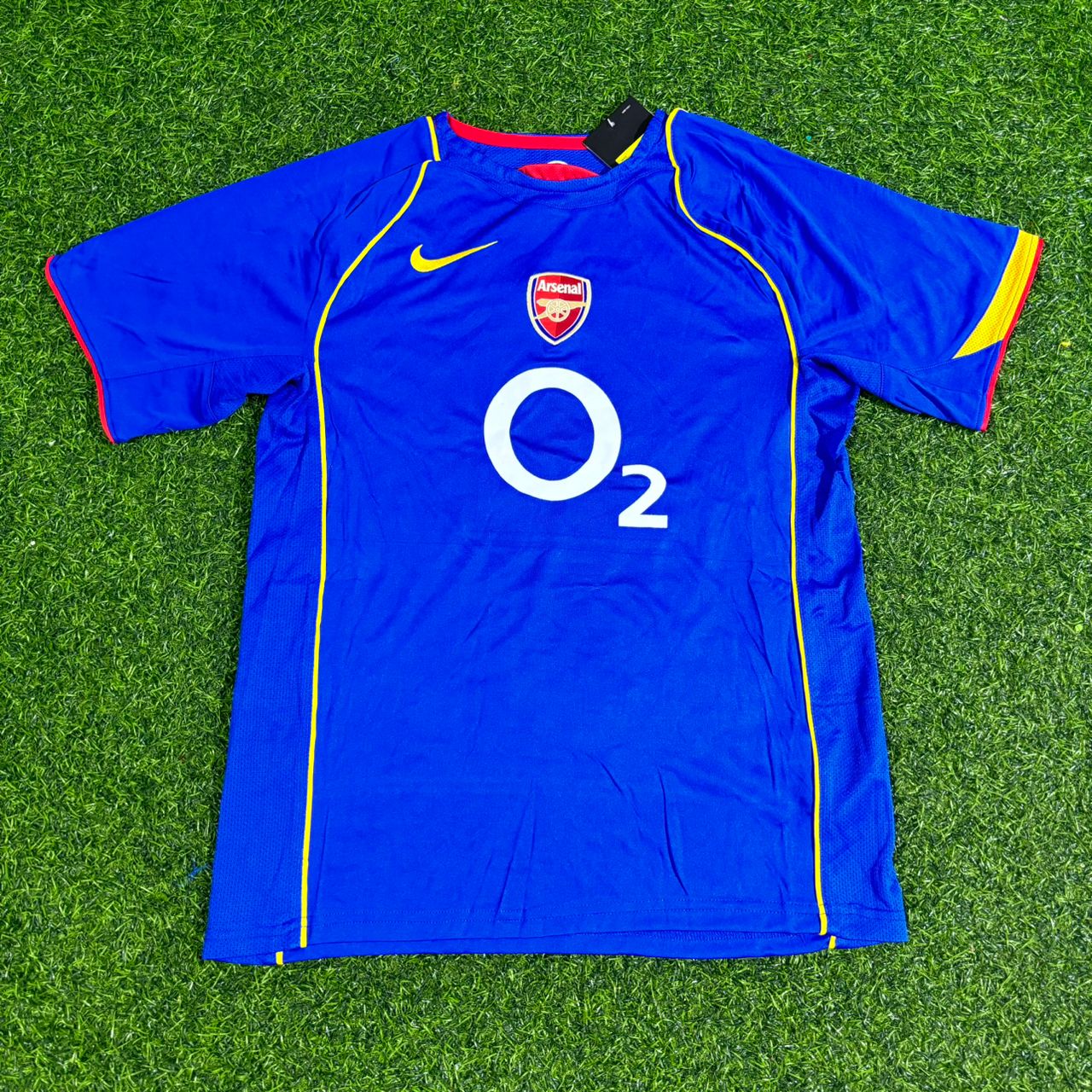 Dennis Bergkamp Arsenal 2004-2005 Kids Blue Retro Football Jersey Kit