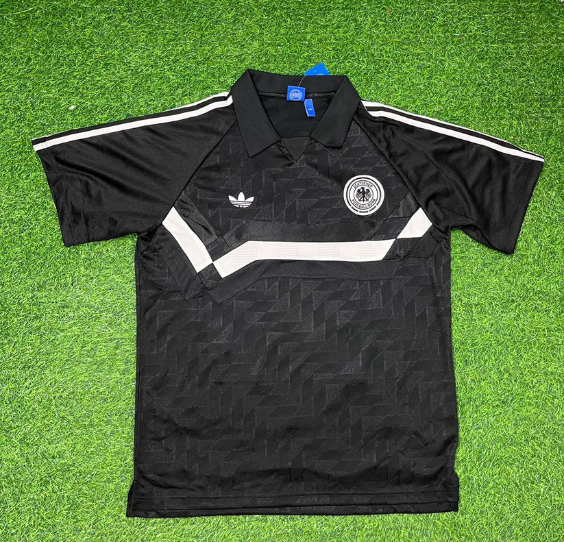 Fritz Walter Deutschland 1990 WM Schwarzes Retro Fußballtrikot Jersey
