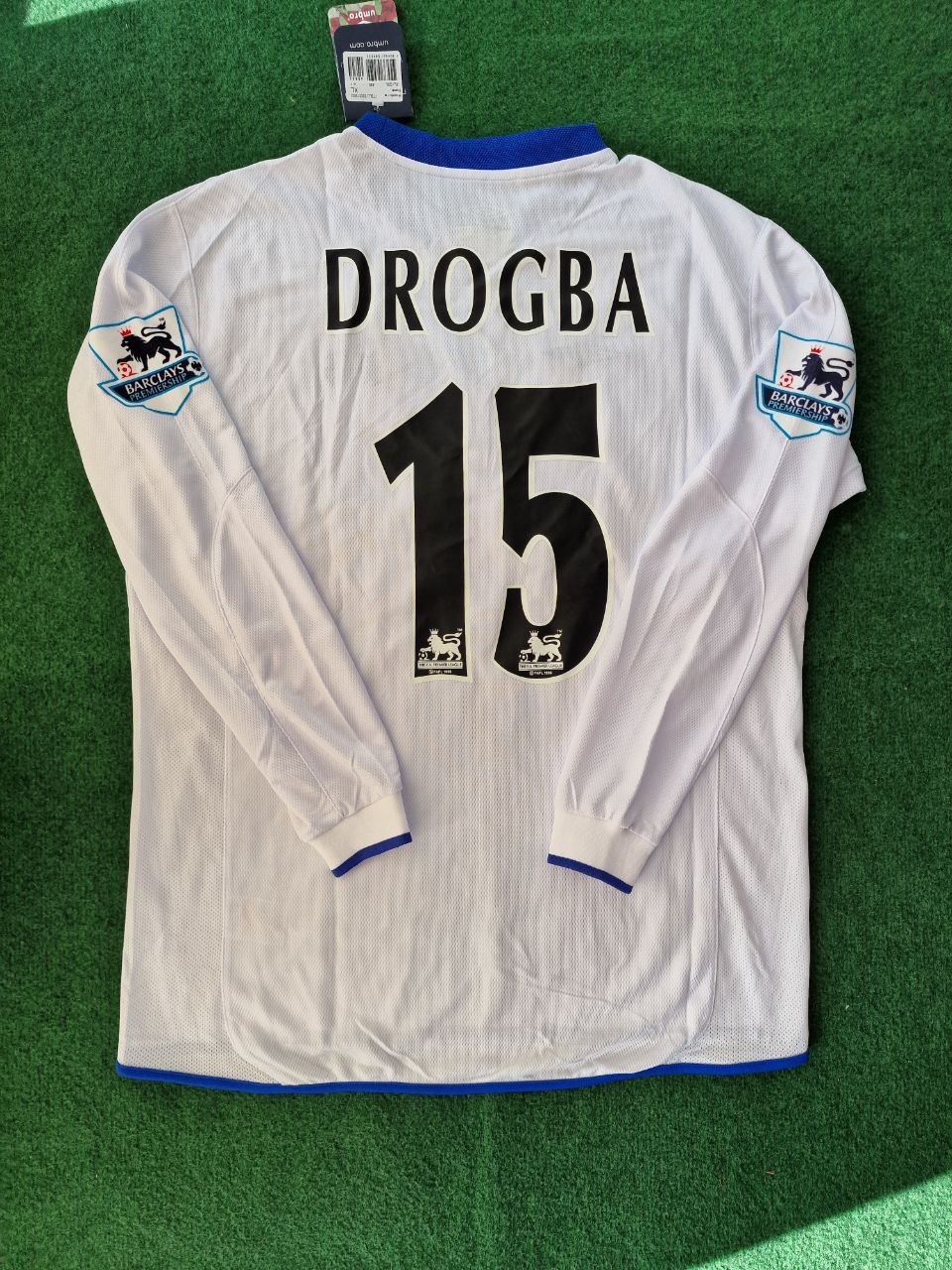 Didier Drogba 15 Chelsea 2004 Retro Long Sleeve Football Jersey