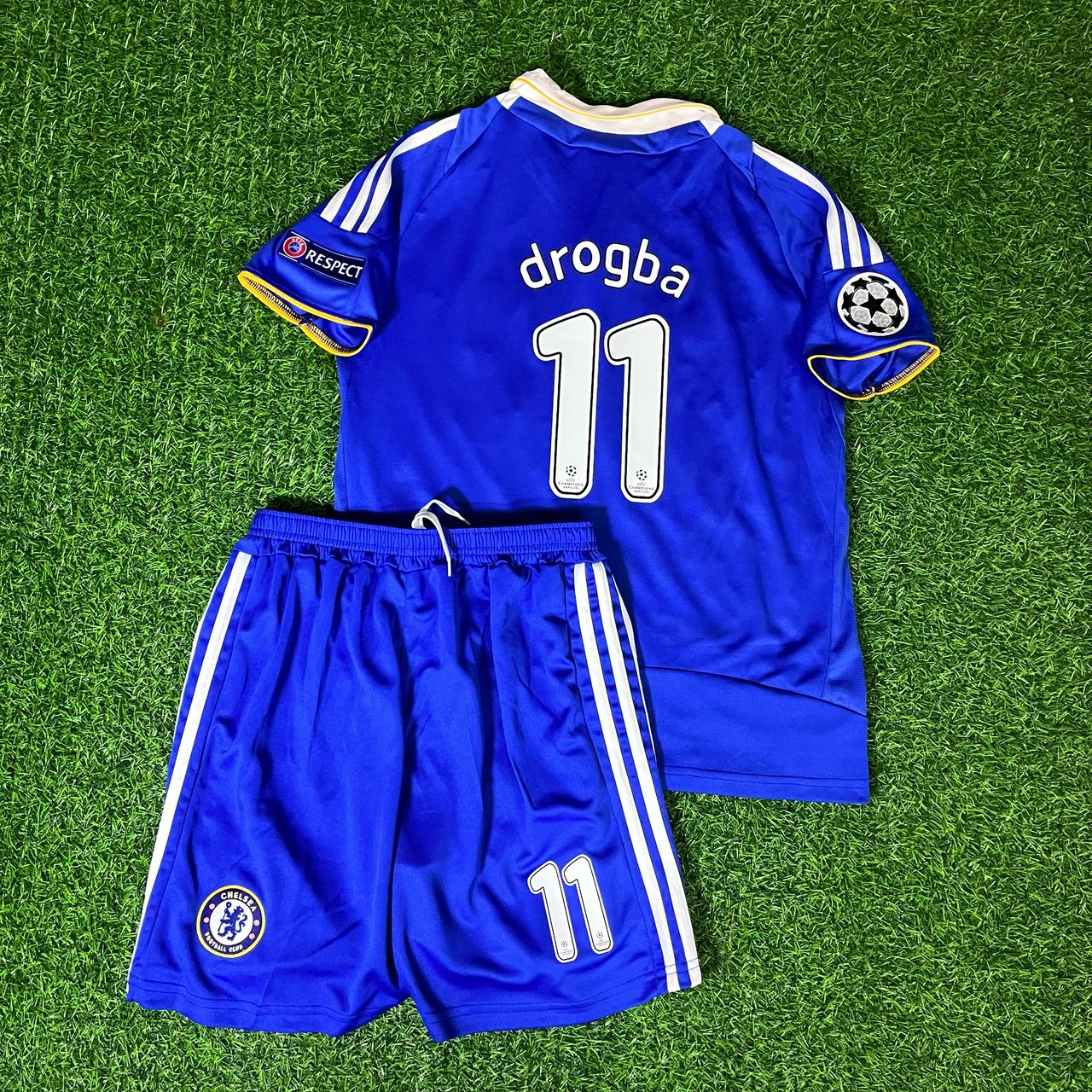 Didier Drogba 11 – Chelsea 2008 Champions League Final Kids Jersey KinderTrikot Maillot Enfant