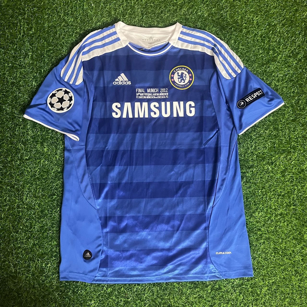 Didier Drogba 11 Chelsea Champhions League 2012 Munich Final Retro Kids Kit Jersey