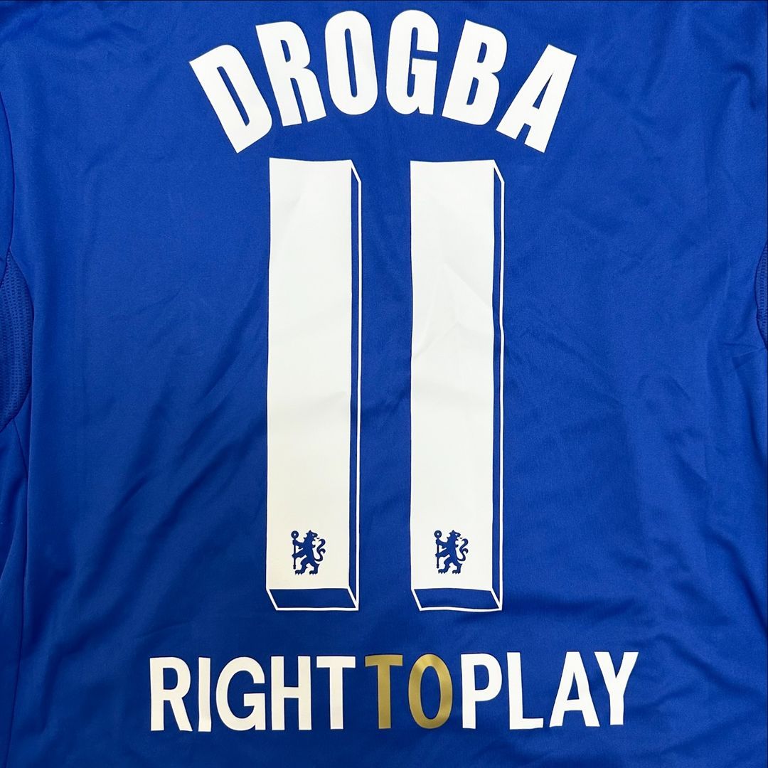 Didier Drogba Chelsea Champhions League 2012 Munich Final Retro Long Sleeve Football Jersey Kit