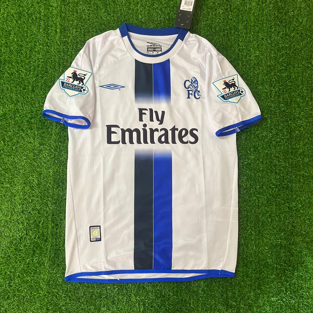 Didier Drogba Chelsea Away 2004 Retro Football Jersey with Premier League Patch