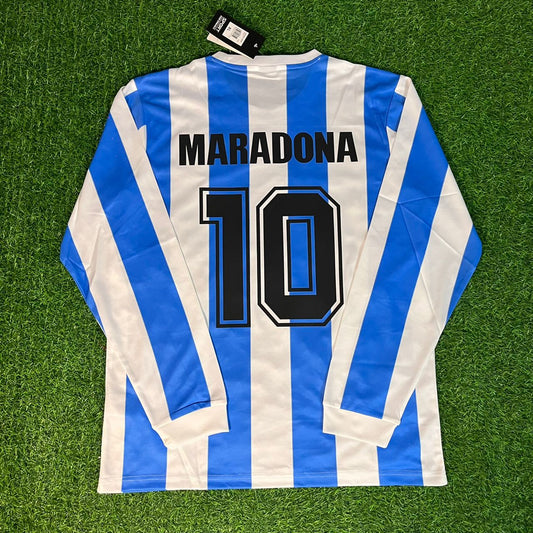 Diego Armando Maradona 1986 Argentina Retro Football Jersey Kit
