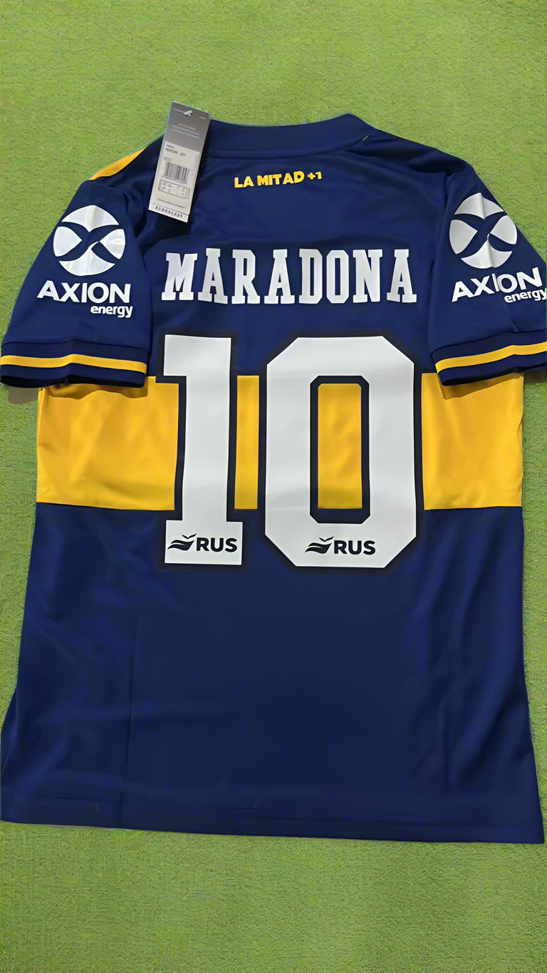 Diego Armando Maradona Boca Juniors Retro Football Jersey Kit