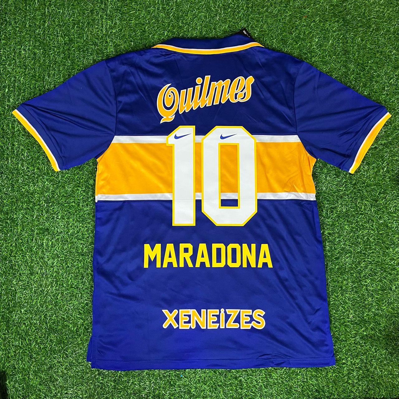 Diego Armando Maradona Boca Juniors 1996 1997 Retro Football Jersey Kit