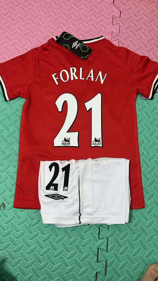 Diego Forlan Manchester United Kids Football Jersey Kit
