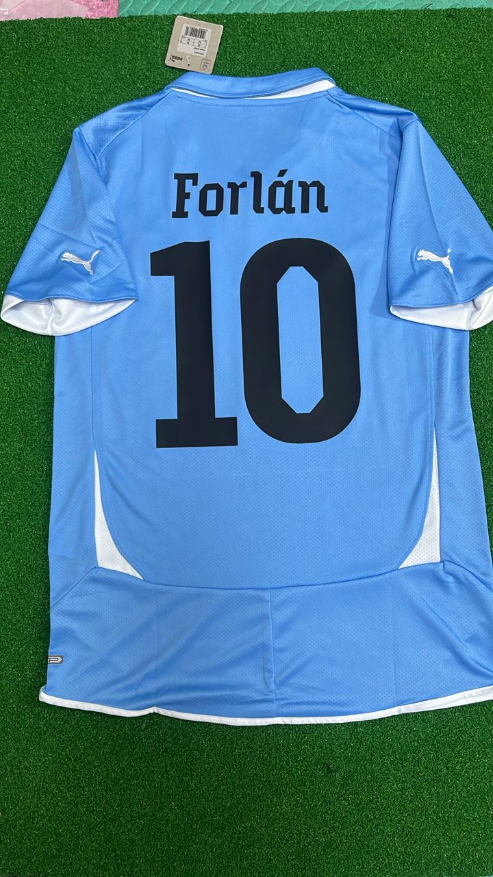Diego Forlán Uruguay 2010 South Aftica World Cup Retro Football Jersey Kit