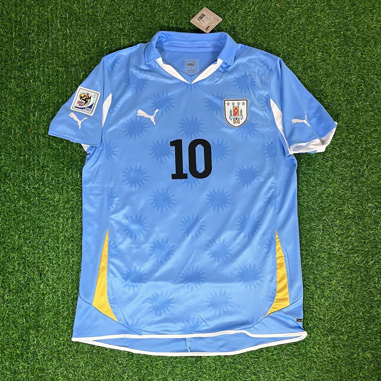 Diego Forlán Uruguay 2010 South Aftica World Cupe Blue Retro Jersey