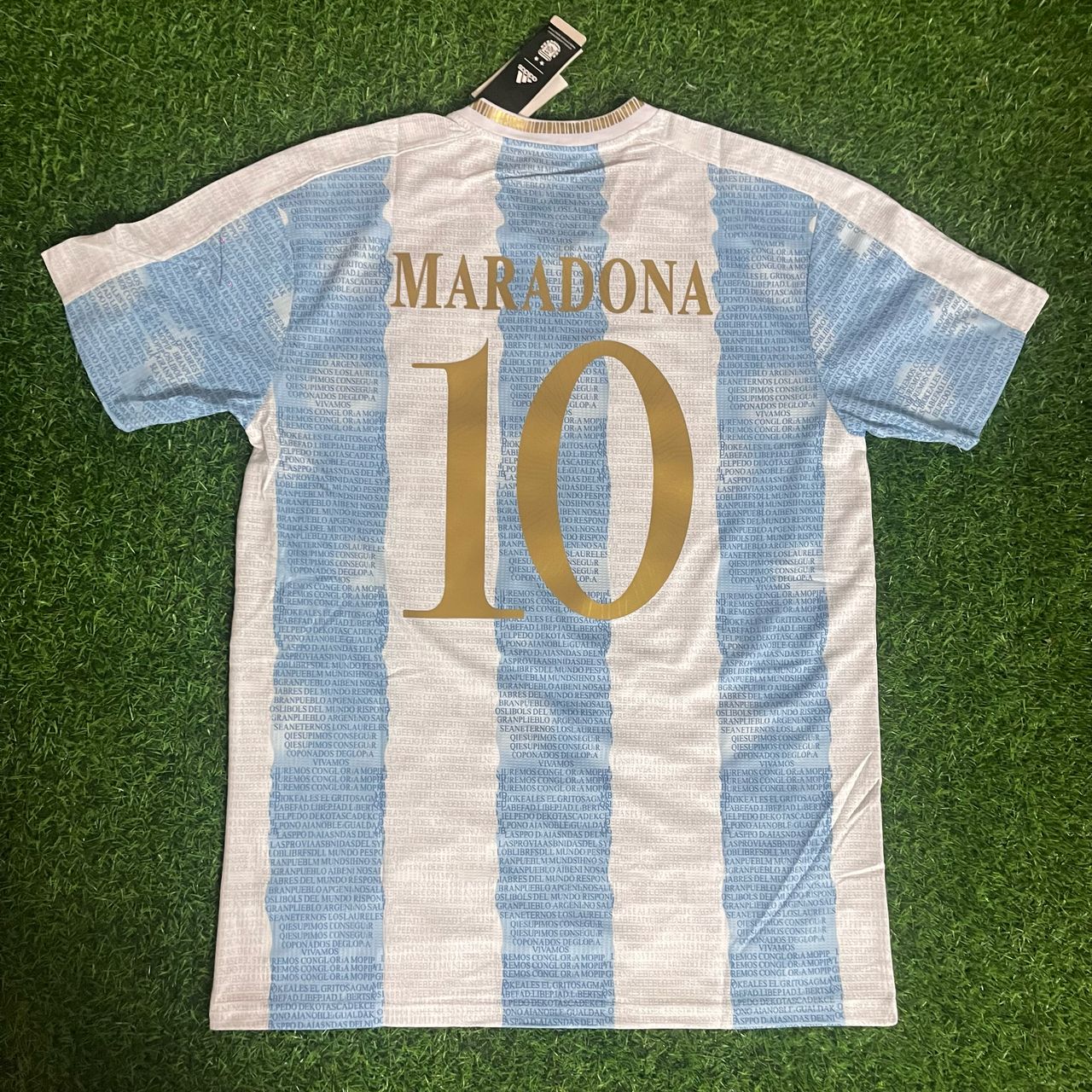 Diego Armando Maradona Argentina Commerative Anniversary Football Jersey Trikot Maillot