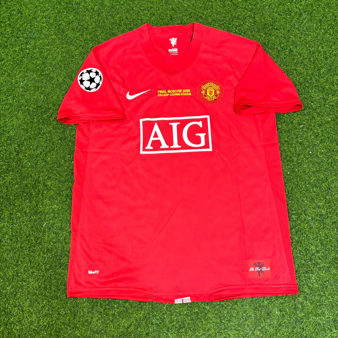 Dimitar Berbatov Manchester United 2008 Champions League Final Retro Home Football Jersey Kit